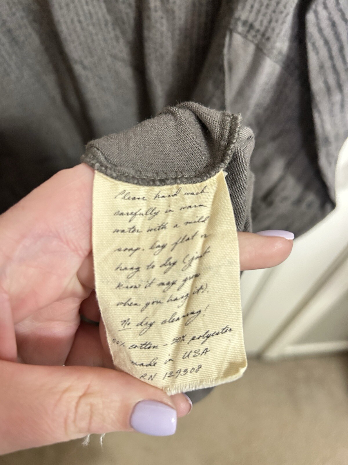 RAQUEL ALLEGRA Basic Gray Dolman Sleeve Dress Siz… - image 5