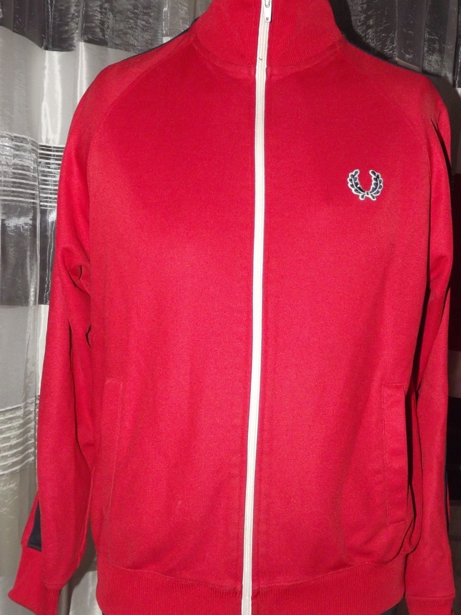 Vintage Rare Jacket Fred Perry Full Zip 100% authentic Red