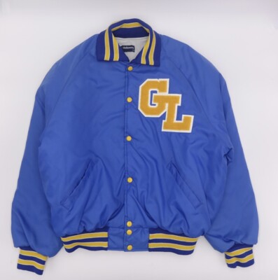 Vintage Holloway Nylon Varsity Jacket Chenile Logo Made In The USA