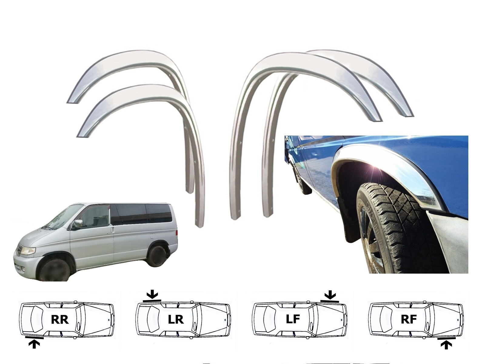 MAZDA BONGO FORD FREDA brand new wings wheel arch trim front rear