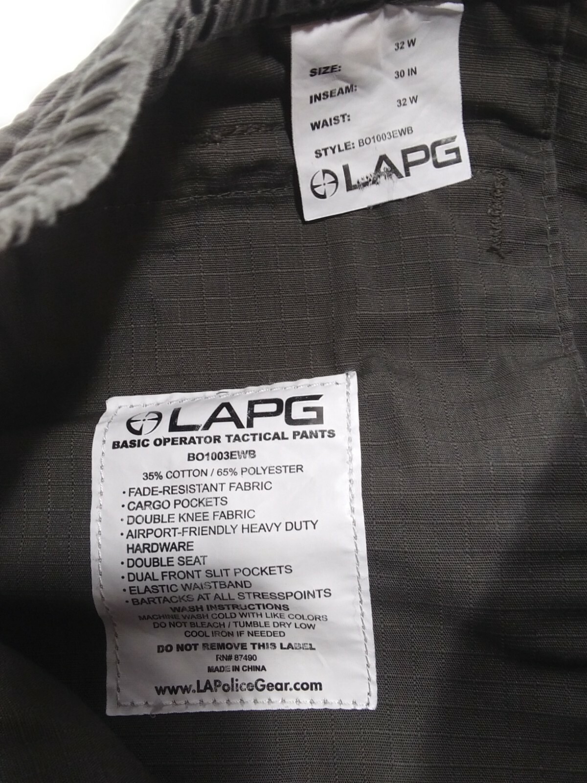 LAPG Men's Basic Operator Tactical Pants Green Me… - image 4