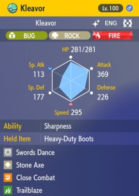 Pokemon Scarlet and Violet 6iv Shiny Max EV Kleavor