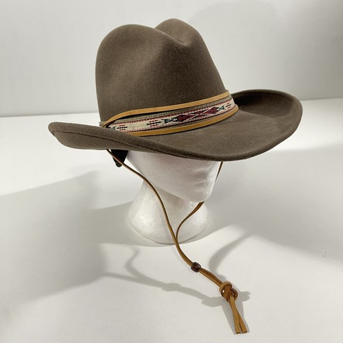 Wool Felt Western Cowboy Hat Size M 