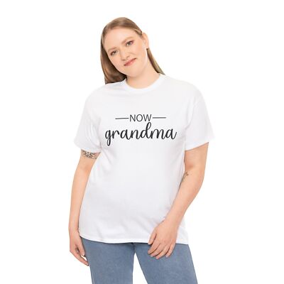 Future Super Mom T-Shirt | Pregnancy Reveal Tee | NOW - GRANDMA