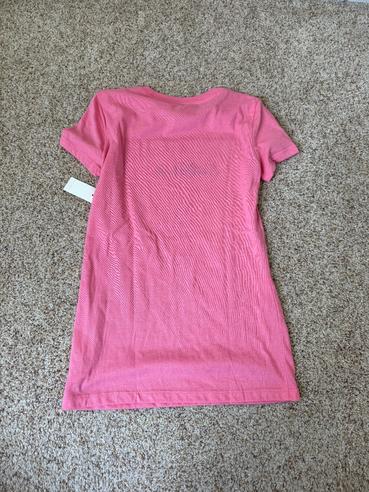 Aeropostale Shirt Womens Small Pink Short sleeve Spellout Classic Crew NWT NEW
