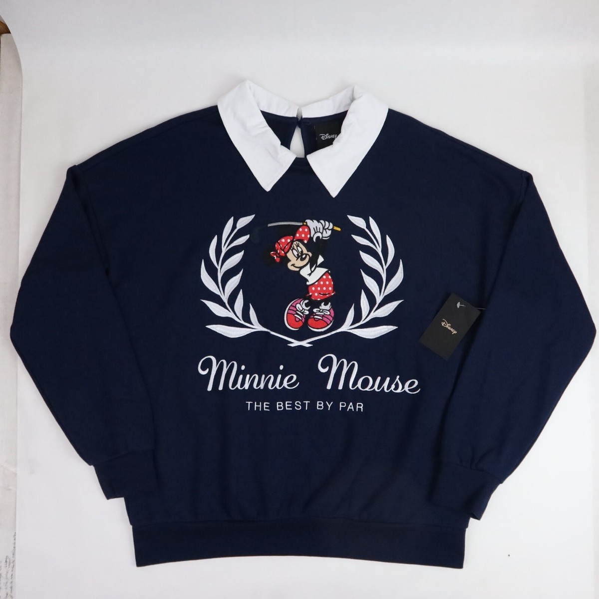 Disney Minnie Mouse Golf Sweater Womens Large Crew Neck Sweatshirt 