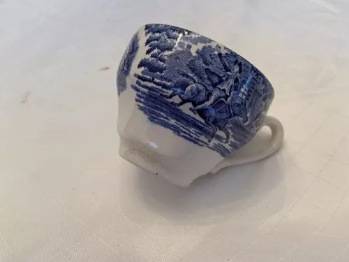 Vintage Coffee Cup LIBERTY BLUE Staffordshire Ironstone Paul Revere