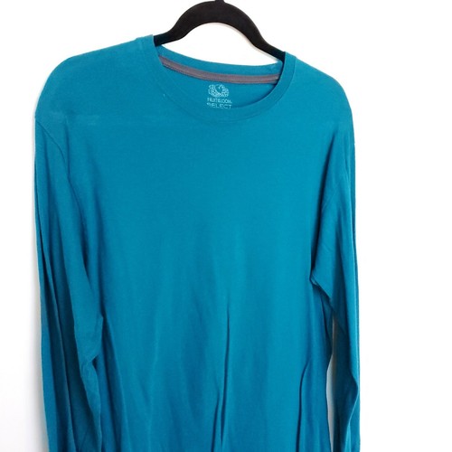 Maglione Maglione Fruit Of The Loom Adulto Crew Blu Turchese Uomo Medium - Foto 6 di 9