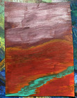 ACEO art card “Dreamscape” Original Abstract Acrylic Painting Signed — photo 1