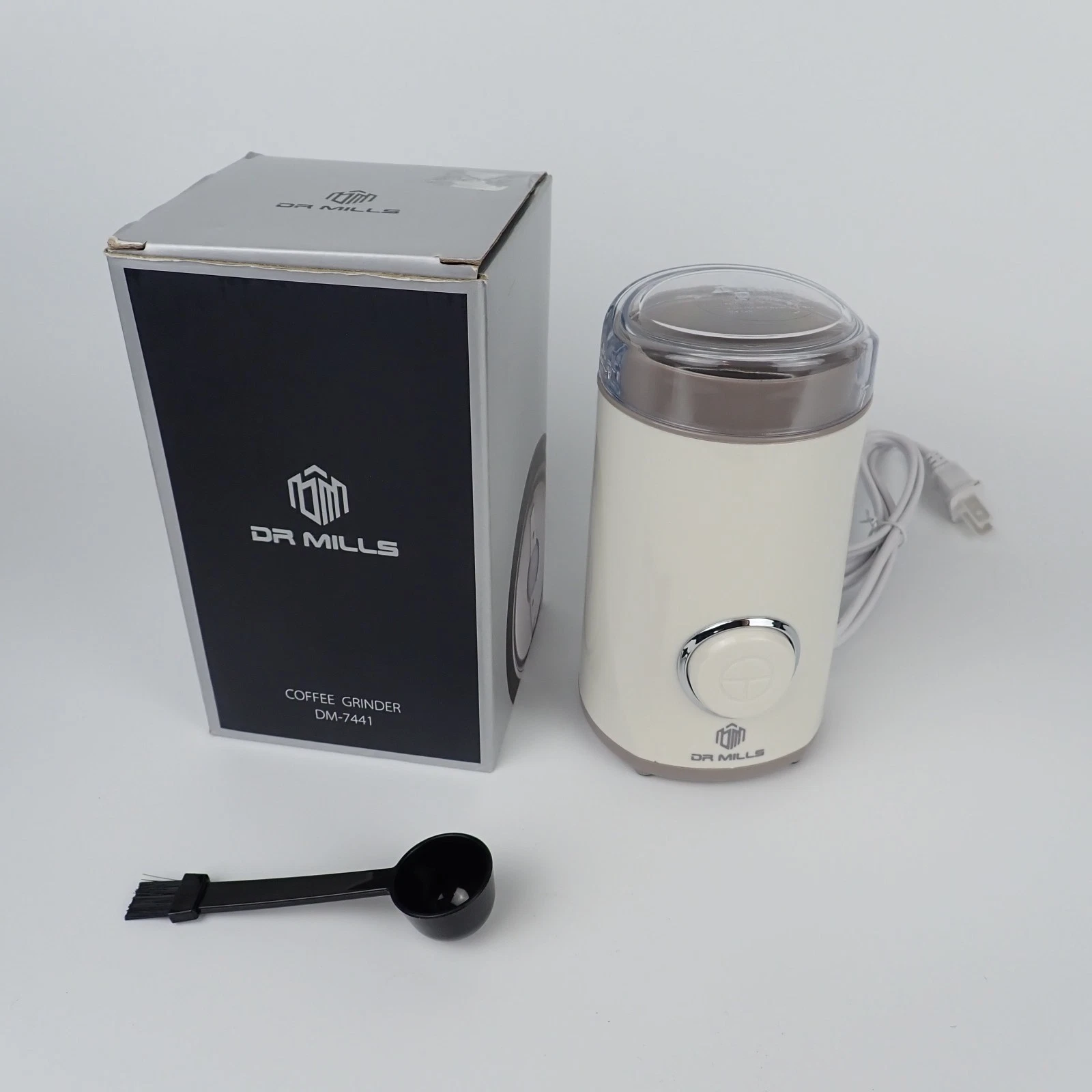 DR MILLS DM-7441 Electric Dried Spice & Coffee Grinder – Stainless Steel – White