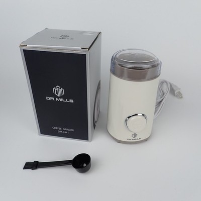 DR MILLS DM-7441 Electric Dried Spice & Coffee Grinder   Stainless Steel   White