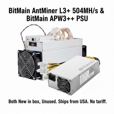 504mhs Antminer L3 Price Bitmain Antminer L3+ 504 Mh/s 800w ASIC