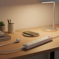 6 Ft Surge Protector Power Strip - 6 AC Outlets 3 Smart USB Ports, 1680 Joules