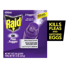 Raid Flea Killer Fogger 15oz 3-Pack, Kills Up...