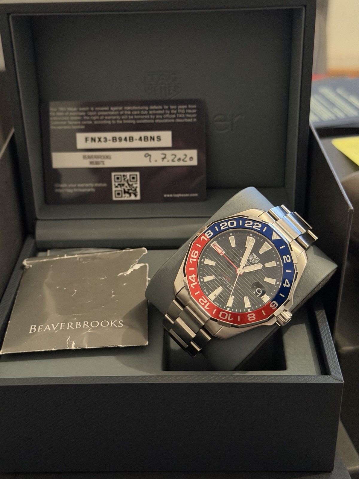 Tag Heuer Aquaracer “Pepsi” 43mm Mens Automatic Watch WAY201F.BA0927
