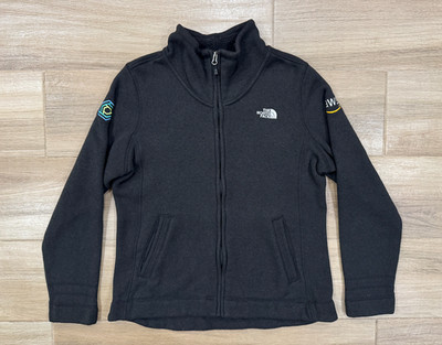 The North Face Women's Fleece Jacket XL Black Zip Amazon Web AWS Logo Outdoor
