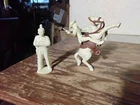 Marx 1950s  Lone Ranger , Tonto , & Silver Figures Playset cowboy western