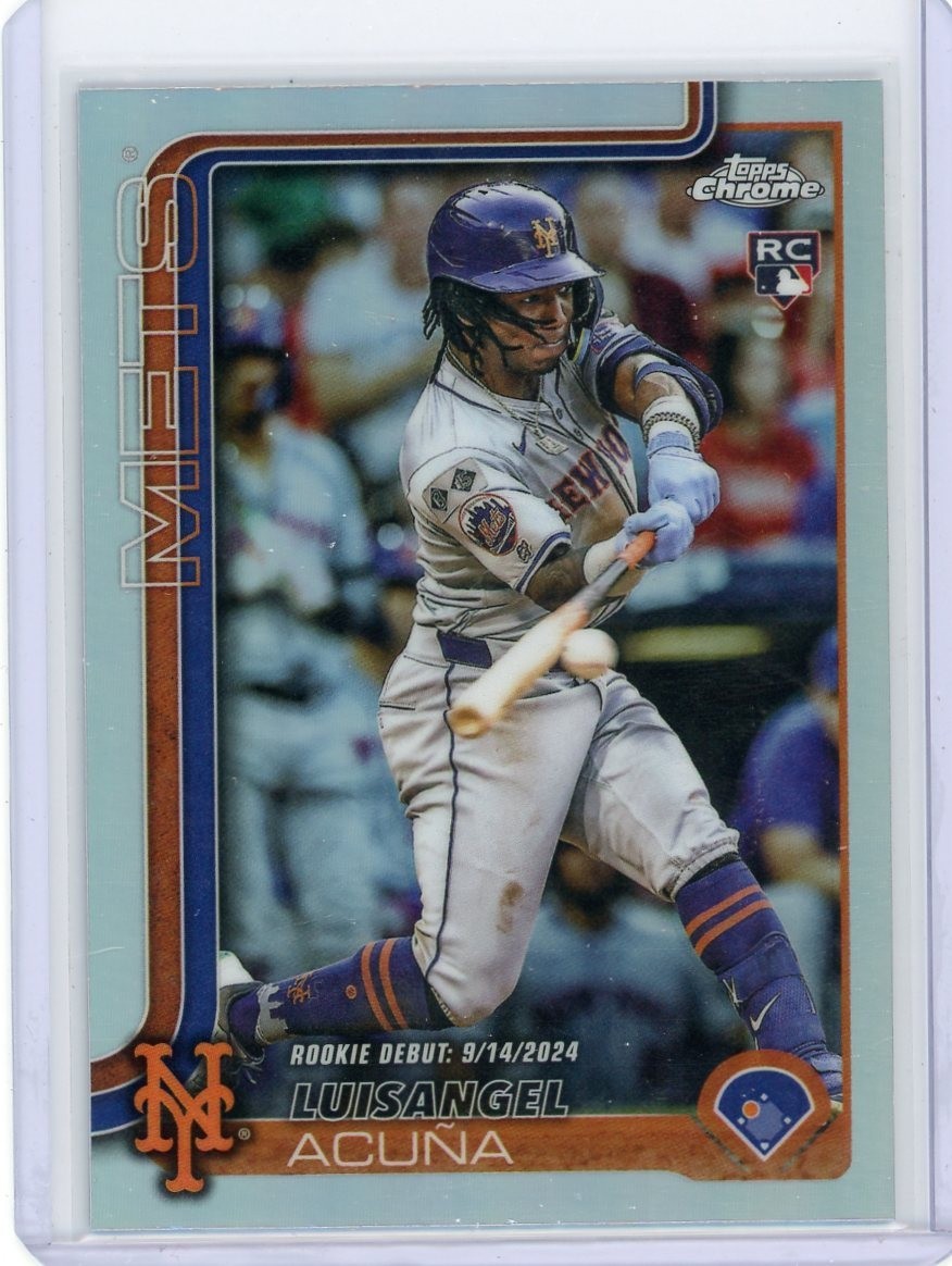 2025 Topps Chrome Update Luisangel Acuna RC Debut Refractor