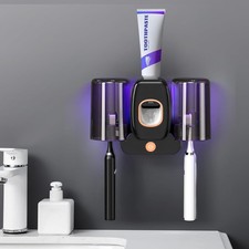 3 in 1 Toothbrush Cleaner Holders,Rechargeable Wall Mounted Toothbrush Holder