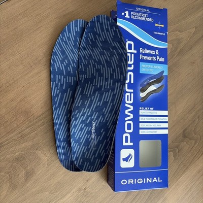 PowerStep Insoles Original Orthotic Arch Support Mens 11-11.5 H 5001-01H Thin