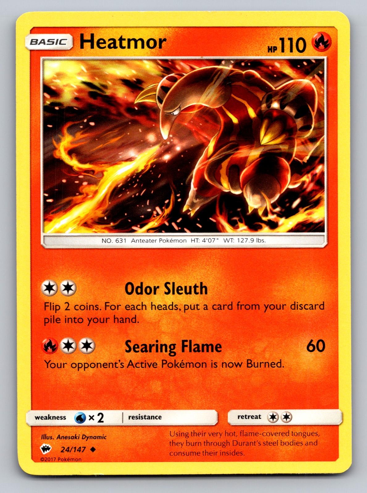 Heatmor 24/147 Uncommon Burning Shadows Pokemon Lightly Played