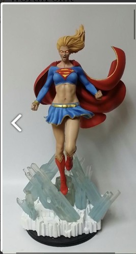 XionArt Supergirl Custom Resin Statue 1:4 Scale Angry Figure Light Up
