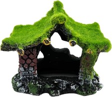 Tfwadmx Aquarium Decoration House Resin Hollow Hideout House,Small Betta Fish Hi