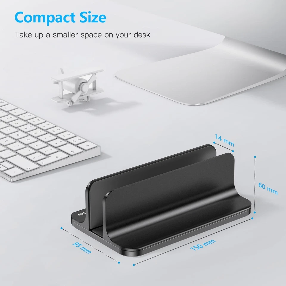 Soporte vertical para computadora portátil OMOTON, soporte de aluminio de escritorio para Mac... Envío rápido Foto 3 de 4