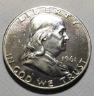 1961 Franklin Half Dollar Impaired Proof
