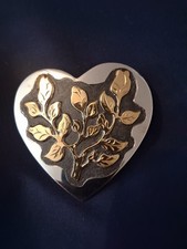 New Hand-Tooled Heart Shape Belt Buckle