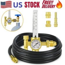 Argon CO2 Flow Meter Regulator Mig Tig Welding Flowmeter Gas Gauge Welder  Hose