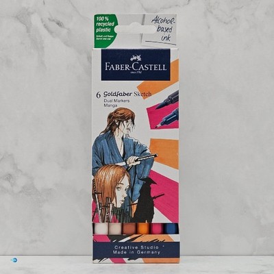 Faber-Castell Goldfaber Sketch Dual Marker Manga Set 6er Pack Tinte auf Alkoholbasis