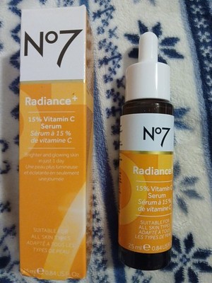 No7 RADIANCE + 15% VITAMIN C SERUM - 25ml ALL SKIN TYPES   LOOK! FREE SHIPPING!