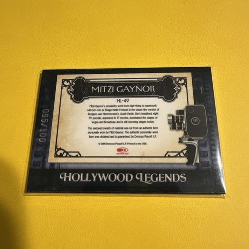 MITZI GAYNOR 2008 Donruss Americana Hollywood Legends Silver Screens #55/100 - Picture 2 of 3