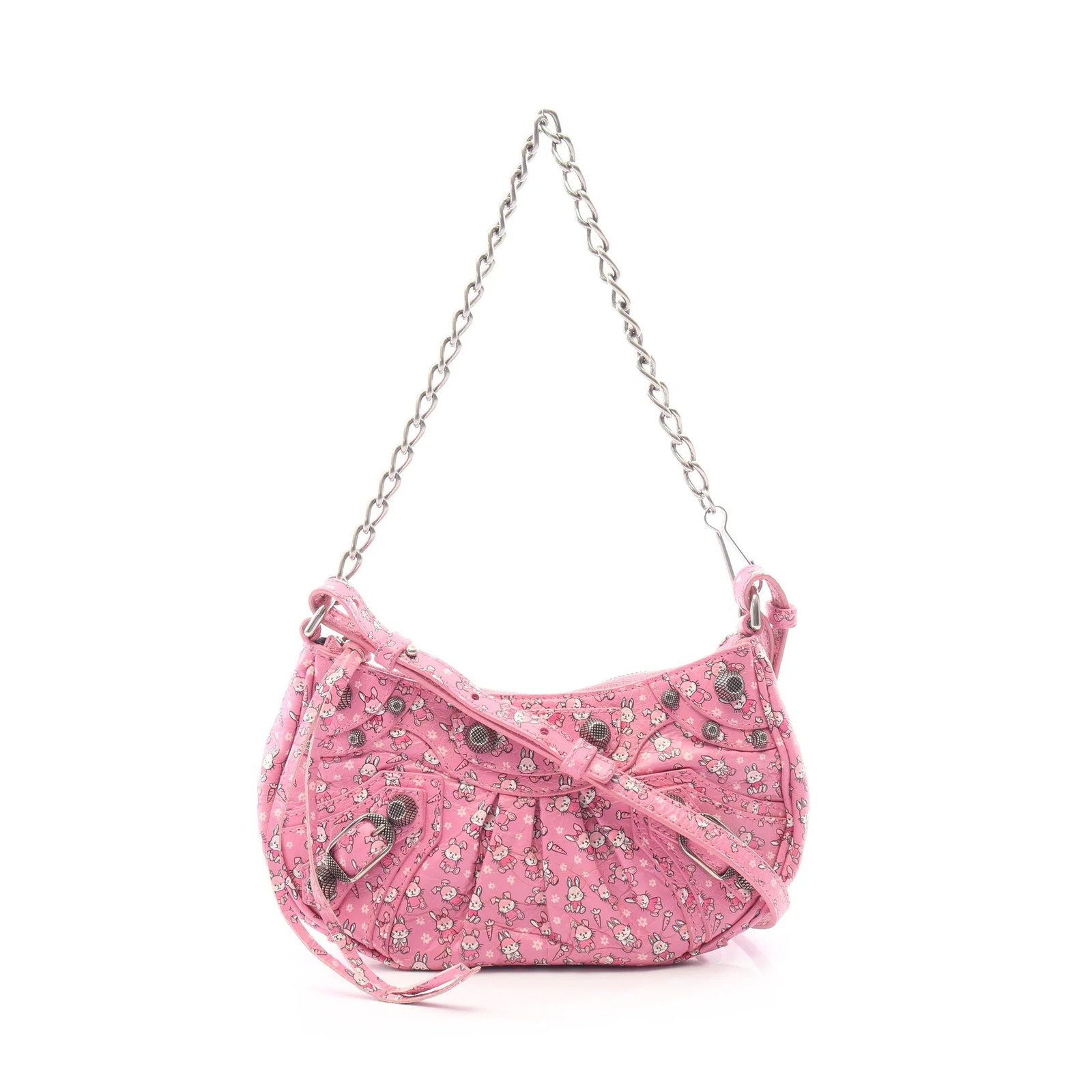 Balenciaga LE CAGOLE MINI BB 2WAY 695814 Handbag Pink Leather Women's #RCB18605