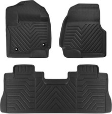 Floor mats for F250 F350 F450 Crew Cab 2017-2025 with Fold Flat Storage, Floor