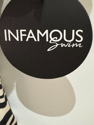 Infamous Swim Candice No.2 Impala Black Animal Print One Piece Swimsuit M NWT - Picture 7 of 7