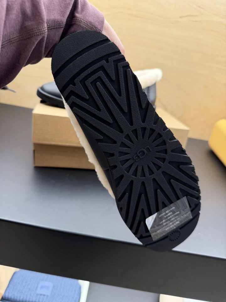 Ballet plano de cuero negro UGG Zora para mujer talla 7 Foto 3 de 4