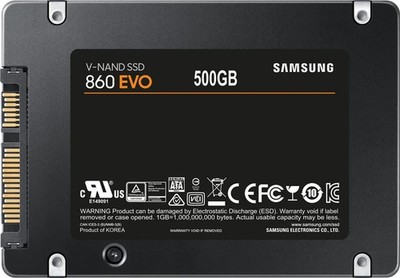 Samsung 860 EVO 2,5 Zoll SATA 3 6Gb/s TLC SSD Festplatte - 500GB MZ-76E500 - TOP