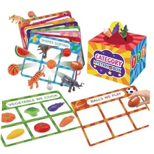 Montessori Toys for 3 4 5 6 Year Olds Boys & Girls | 58-Piece Fun Sorting 