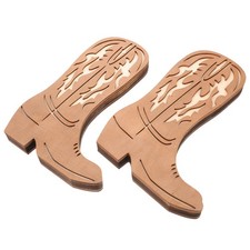 2pcs Wood Cowboy Boot Vase for Flowers Faux Greenery - 11.8x7.7in Wall Mounted