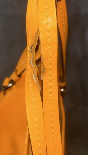 Coach Orange Leather Peyton Zip Tote - Picture 4 of 10