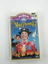 VTG Mary Poppins Clamshell VHS Walt Disney Masterpiece Collection New Broke Seal