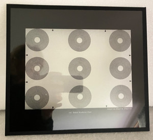 Radail Resolution Chart  11x14" Glass ITE