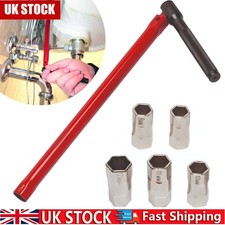 Tap Spanner Set Faucet Wrench with 5 Changeable 8-13mm Sockets Hand Repair Tool