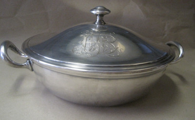 Adelshaushalt Monogramm Antike WMF Neusilber Deckel-Schale  Schüssel Terrine WMF