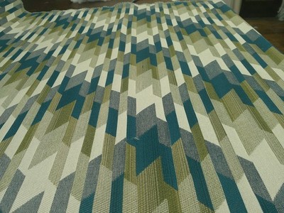 Geometric Upholstery ''Machado''BTYTeal/Golds/Blue-Gray HeavyJacquard DV Kap Home
