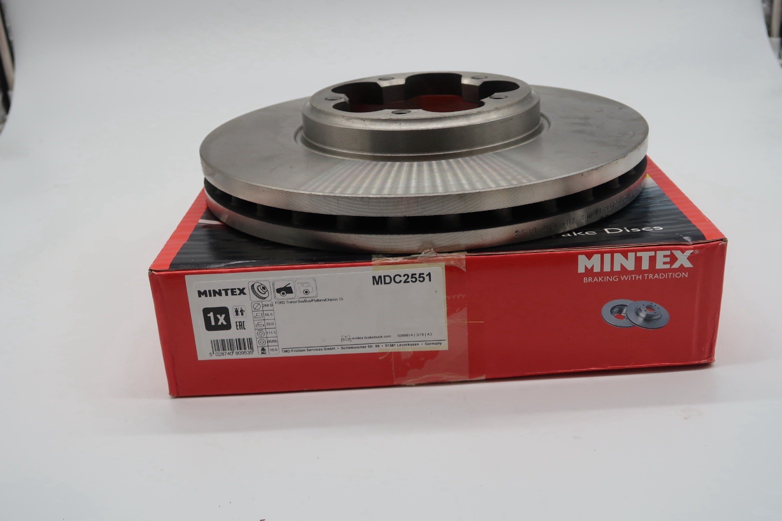 2x Brake Discs Pair Vented fits FORD TRANSIT CUSTOM V362 2.0D Front 2015 on Set image 6