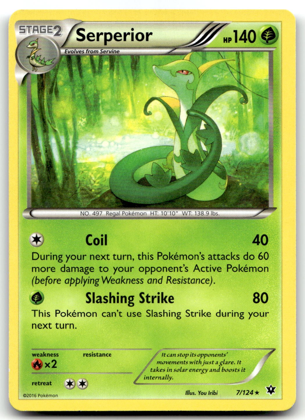 Serperior 7/124 XY - Fates Collide Rare Unlimited Pokemon TCG LP