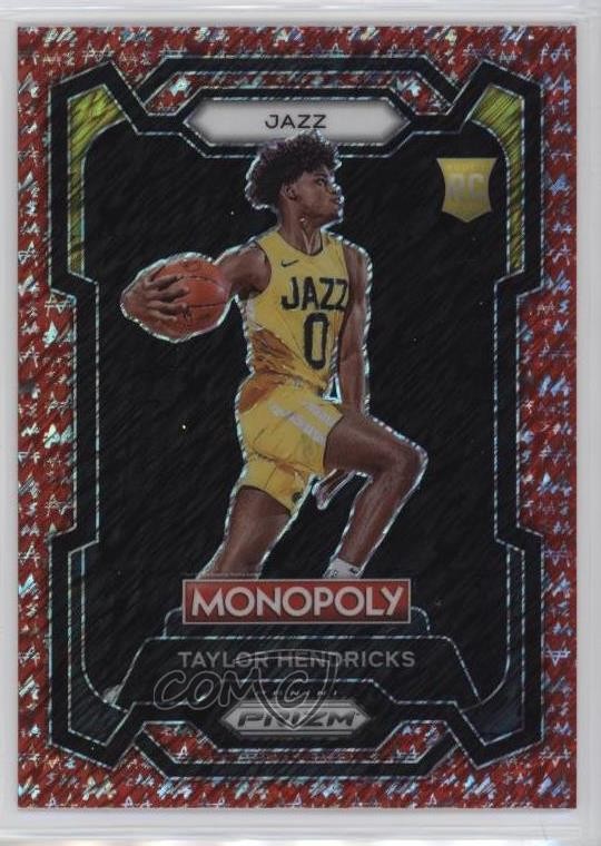 2023 Panini Prizm Monopoly Millionaire Red Shimmer 38/100 Taylor Hendricks 04fu